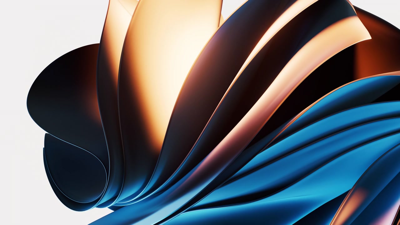 Flowing multilayer cloth background, 3d rendering.