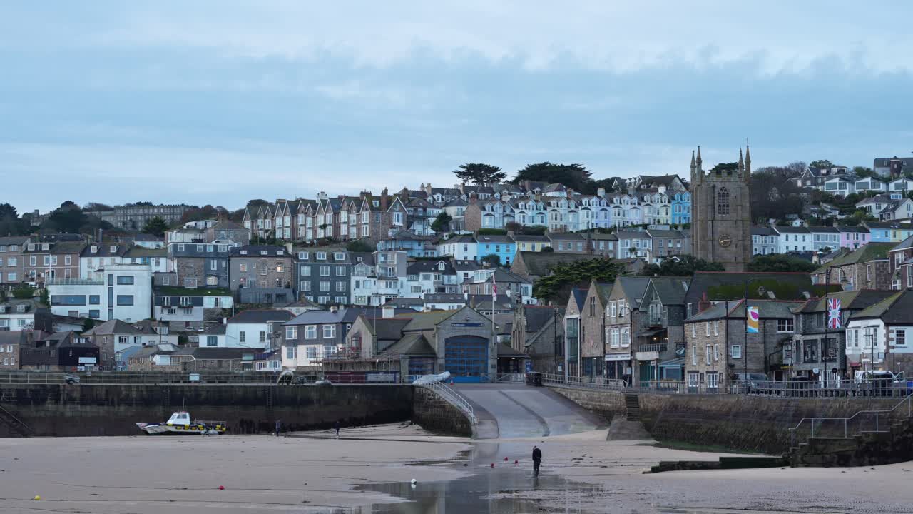 st ives town, un popular destino de vacaciones en cornualles, inglaterra