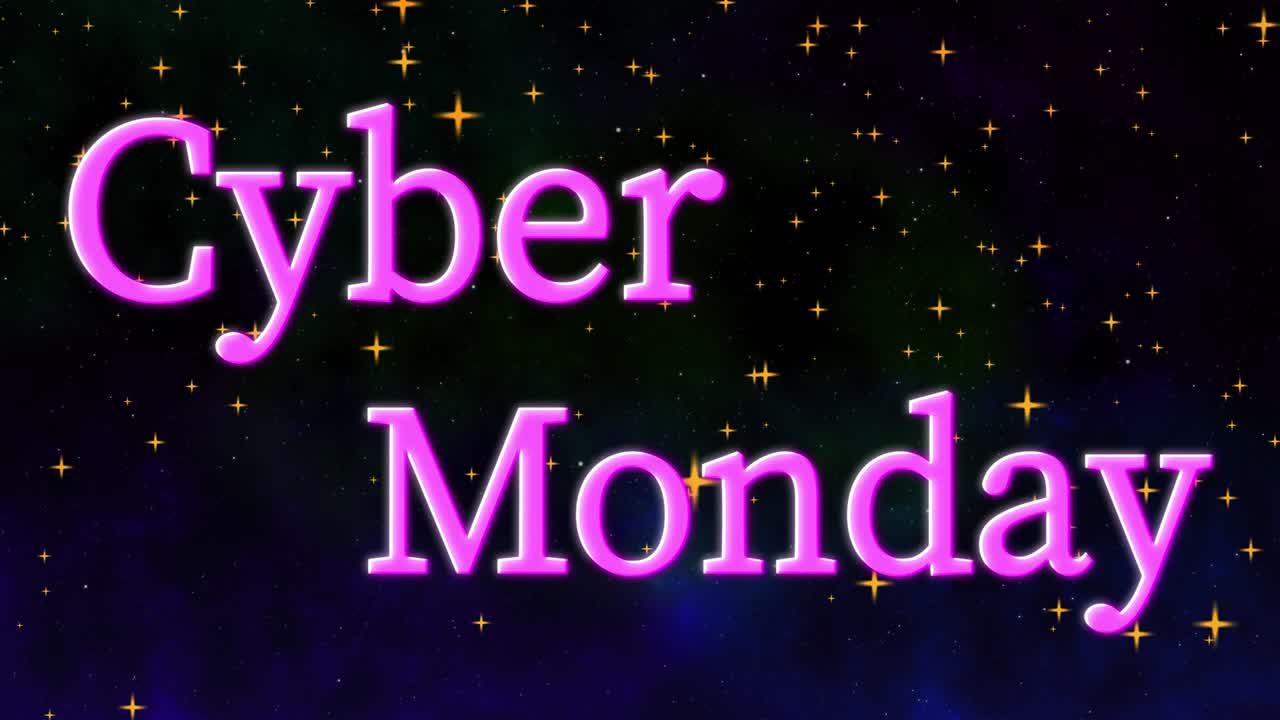 사이버 월요일 판매 이벤트 텍스트 애니메이션 모션 그래픽