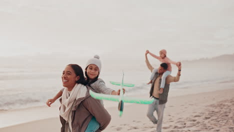 family fun on the beach