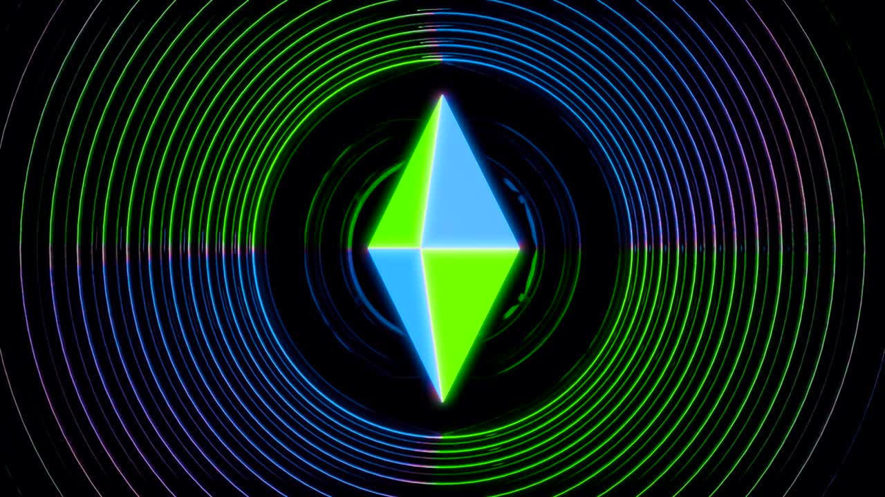 Neon Geometric Abstract Background