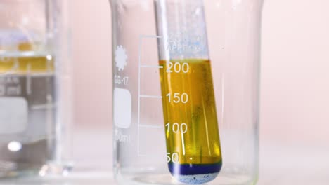 observing bromothymol blue reaction in test tube