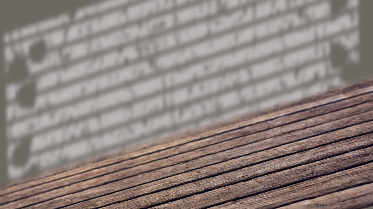 갈색 배경 위에 잎, 비, 창문 그림자의 애니메이션