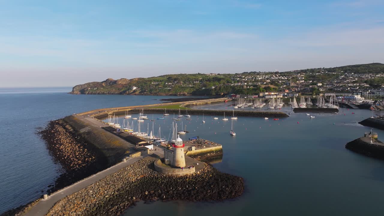 Howth Pier - 4K Cinematic Drone Footage during sunset - Co.Dublin - Ireland 05.14