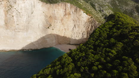 navagio beach, zakynthos, greece - aerial view