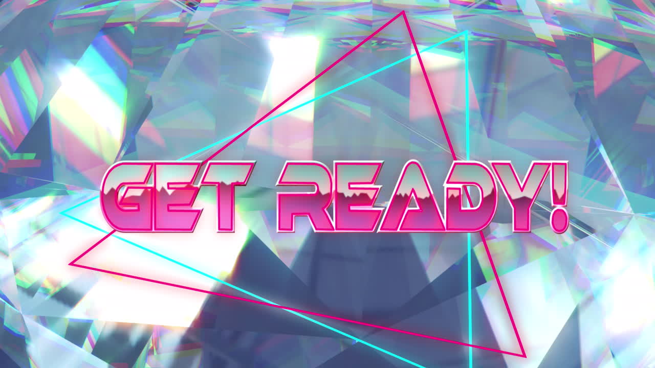 반이는 크리스탈 위에 준비 텍스트의 애니메이션