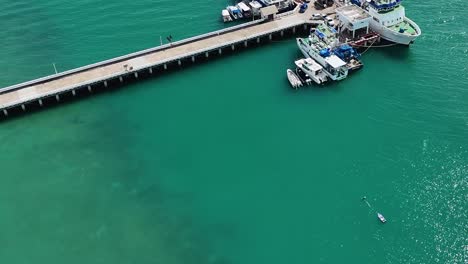 pier and boats in a harbor