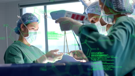 animation of scientific data processing over diverse surgeons in hospital