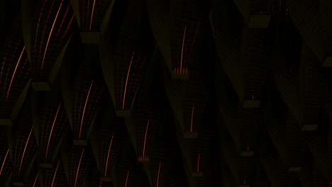 patrón geométrico abstracto con iluminación roja