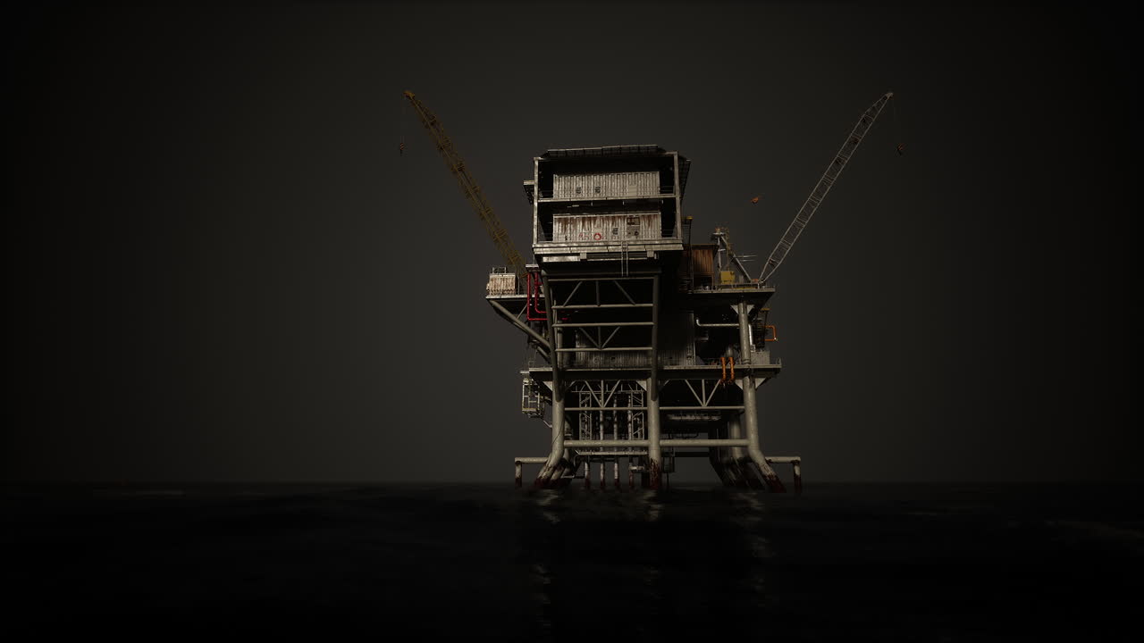 Oil Rig at Sea