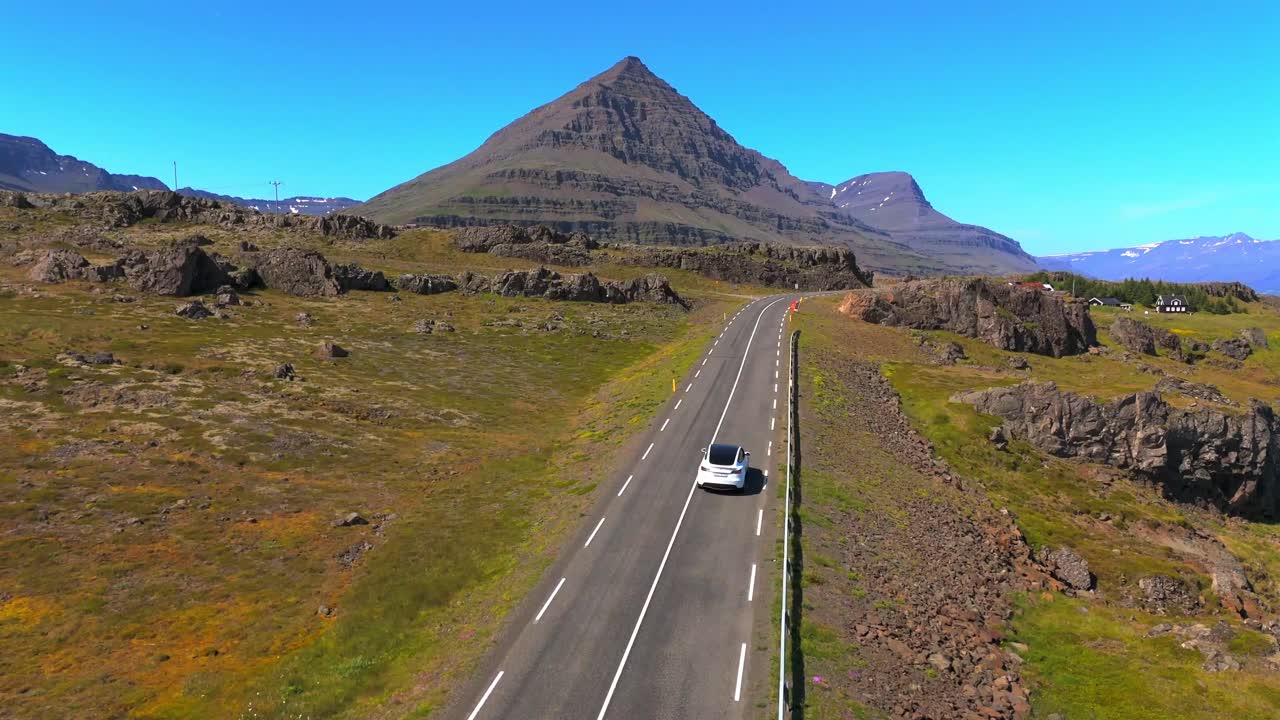 This drone video showcases the diverse ecosystems of Djúpivogur, highlighting the lush valleys and rocky peaks that make Iceland truly unique.