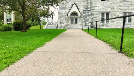 Drone-bag-outside-a-lush-church-garden