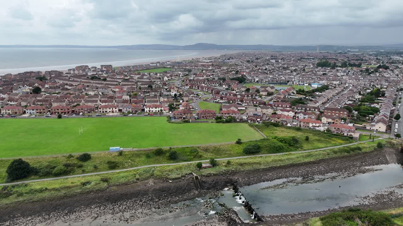 Port Talbot, Wales, Storbritannia, bygater og veier, oversiktsbilde fra luften