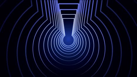 Abstract 3D Blue Geometric Tunnel Background