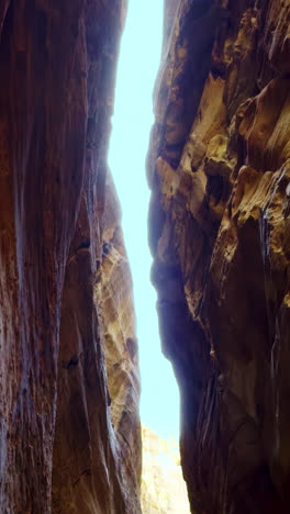 canyon interior with sunlight