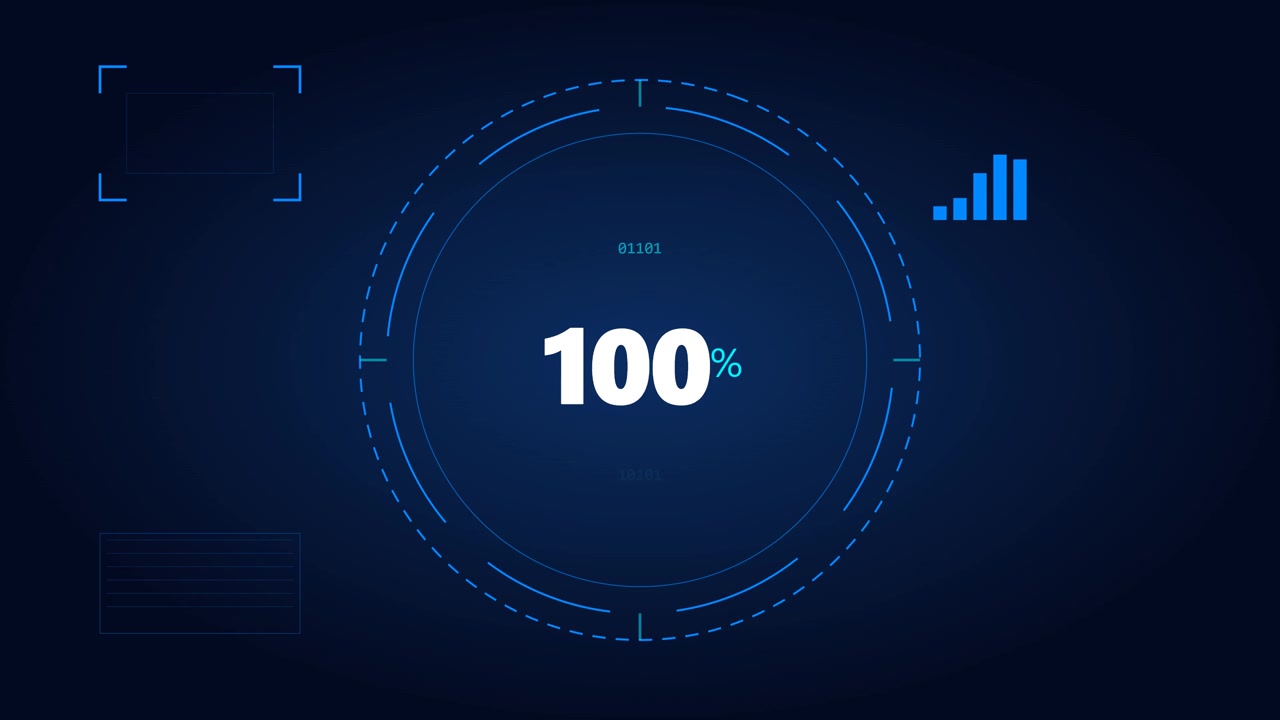 Digital Loading Progress Bar with Percentage Counter