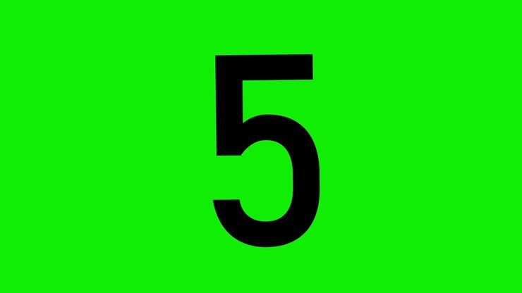 4K countdown animation movie ( 10 seconds ) | green background for chroma key use.
