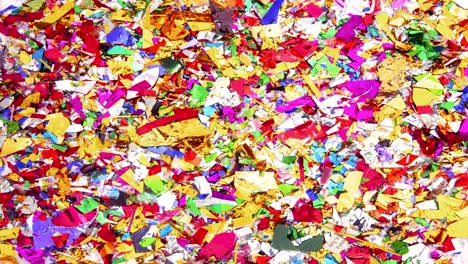 multi-color confetti transition stop motion loop