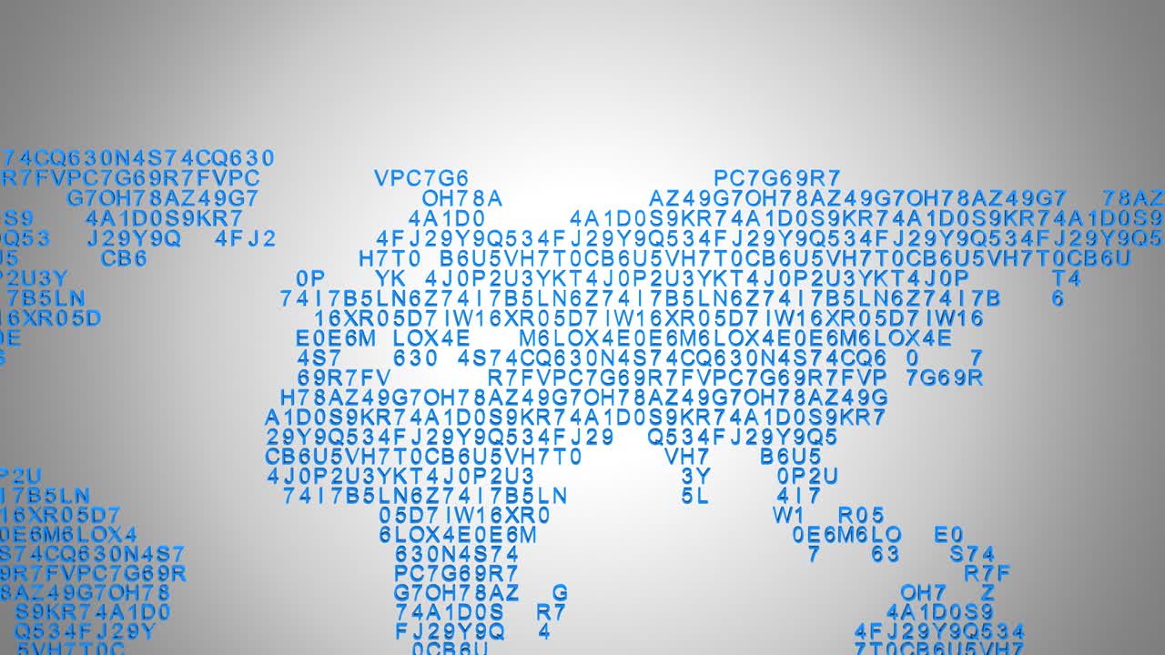 el código informático forma un globo