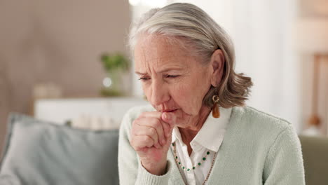 elderly woman coughing