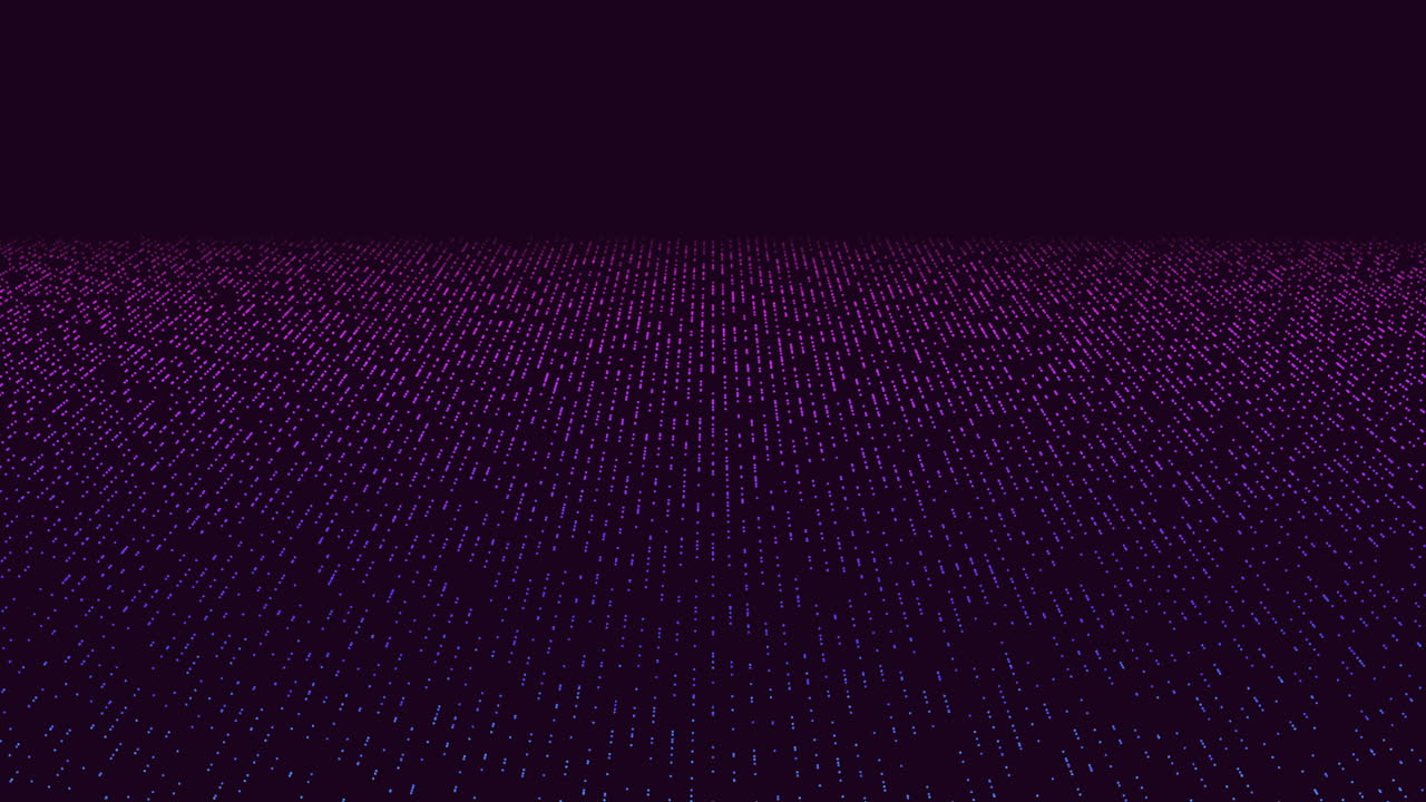 Futuristic neon waves and neon dots on dark space