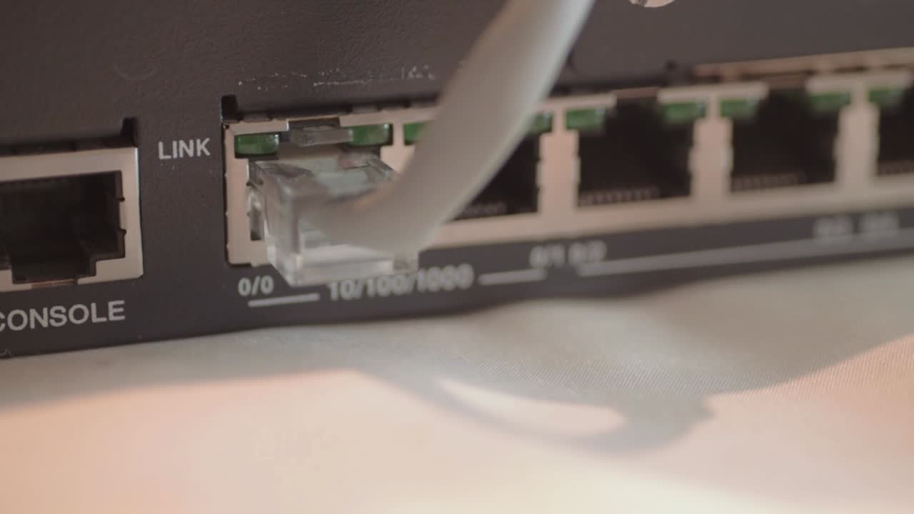 enlace de red luz señales intermitentes transferencia de datos