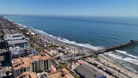 Flying-over-the-Oceanside-CA--beach-and-pier