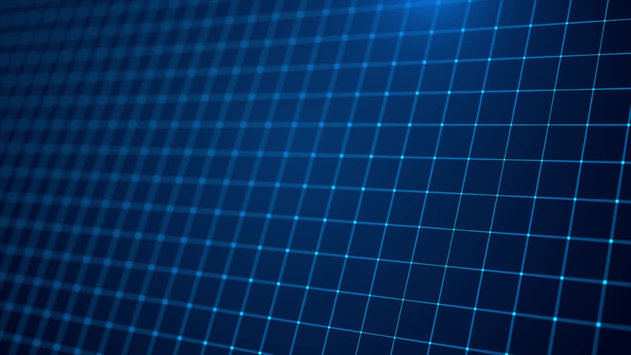4K Plexus grid of lines and dots in perspective loop studio background.