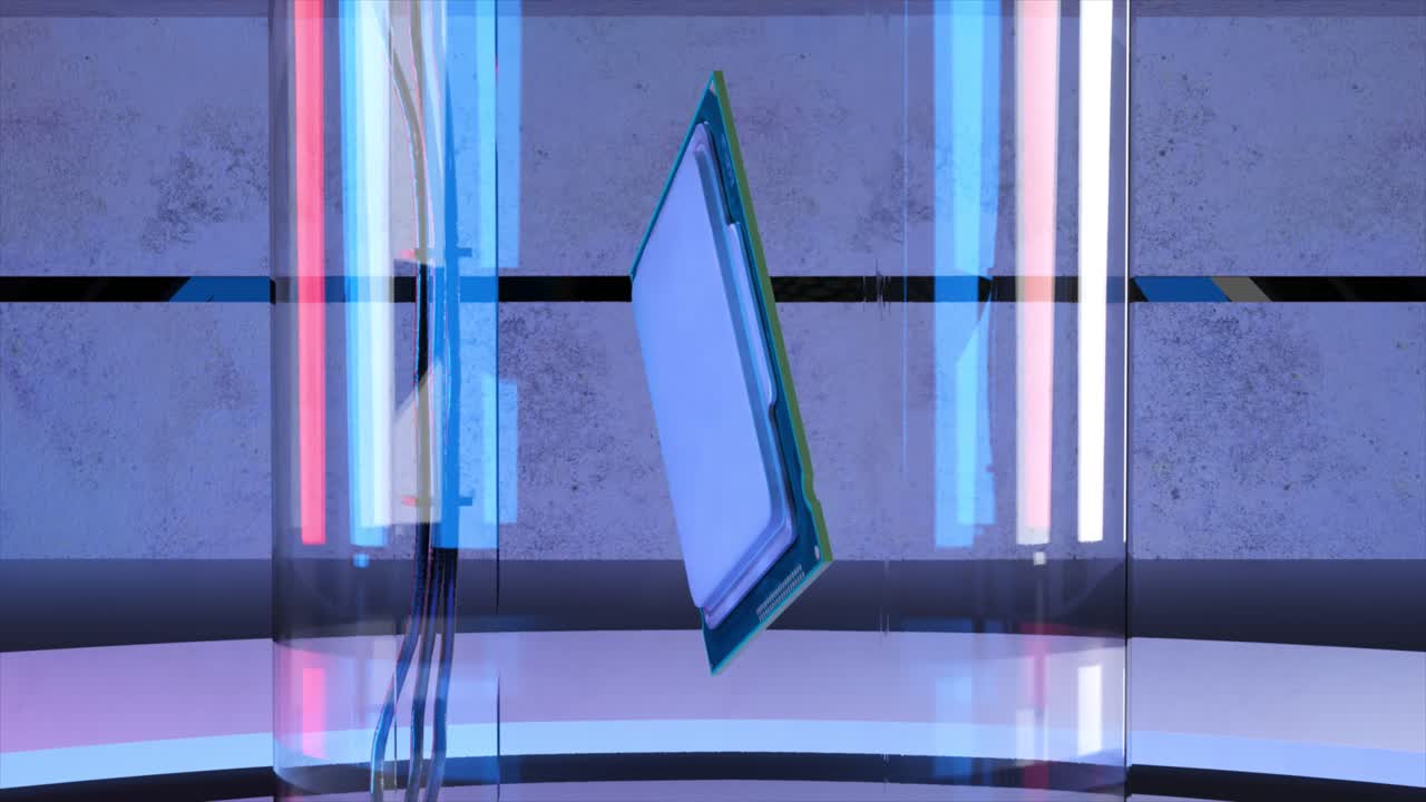 유리 챔버에 cpu