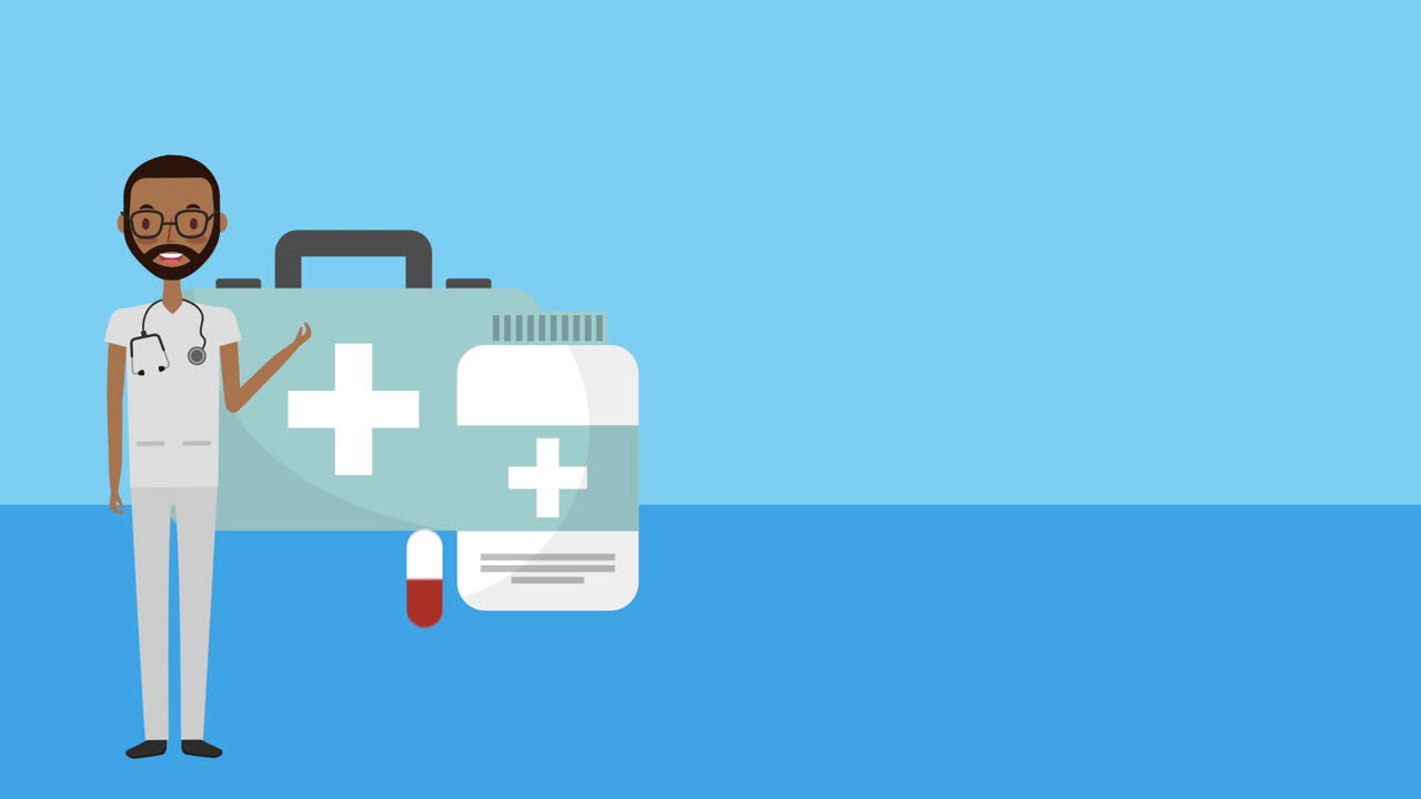 профессиональный врач медицинский персонаж анимация