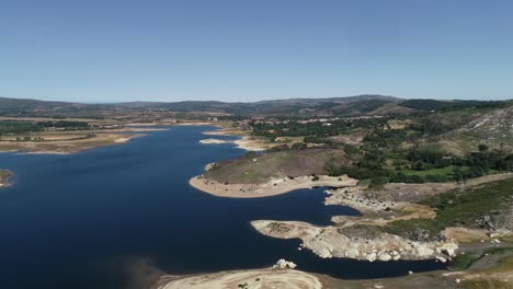 aerial shot of beautiful lake