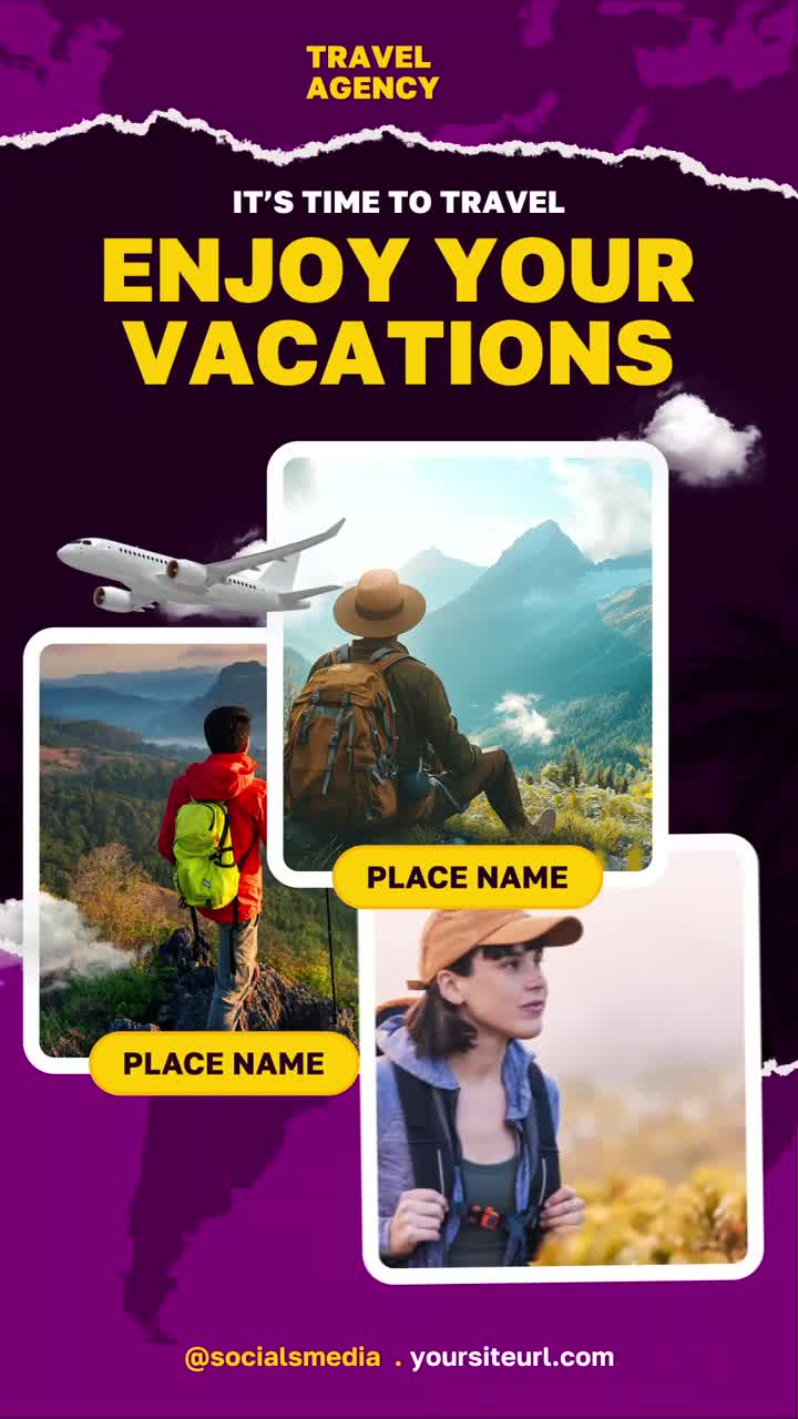 Tatil ve Macera İçin Animasyonlu Seyahat Acentası Reklamı