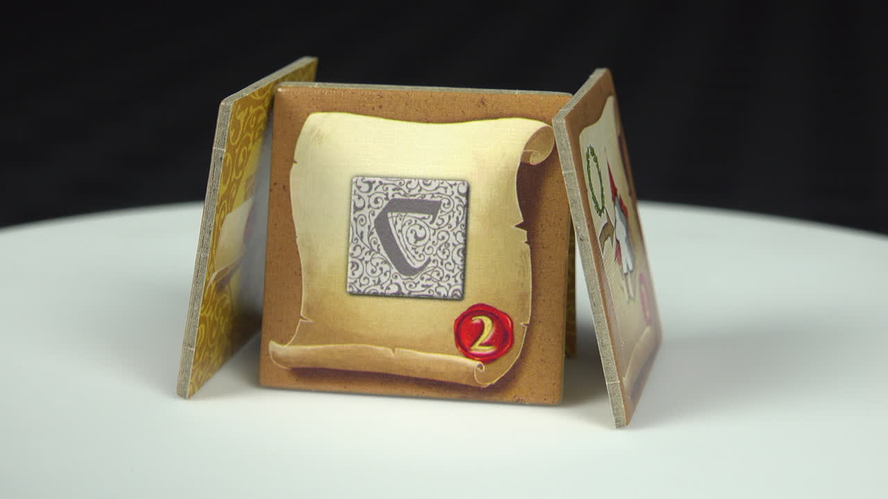 Carcassonne Board Game tiles in detail