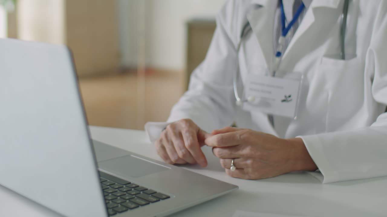 Female Doctor Giving Online Consultation on Video Call