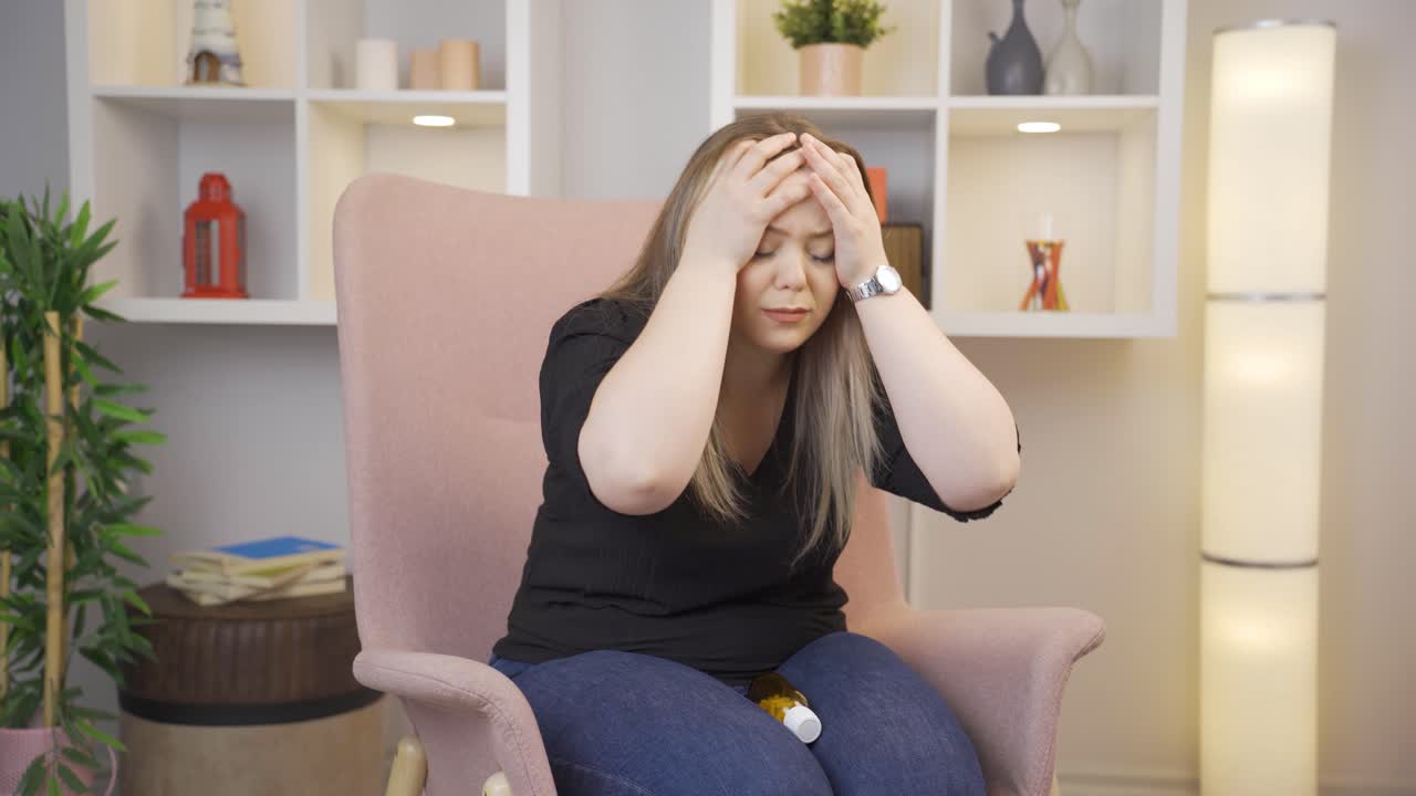 자살을 시도한 젊은 여성.