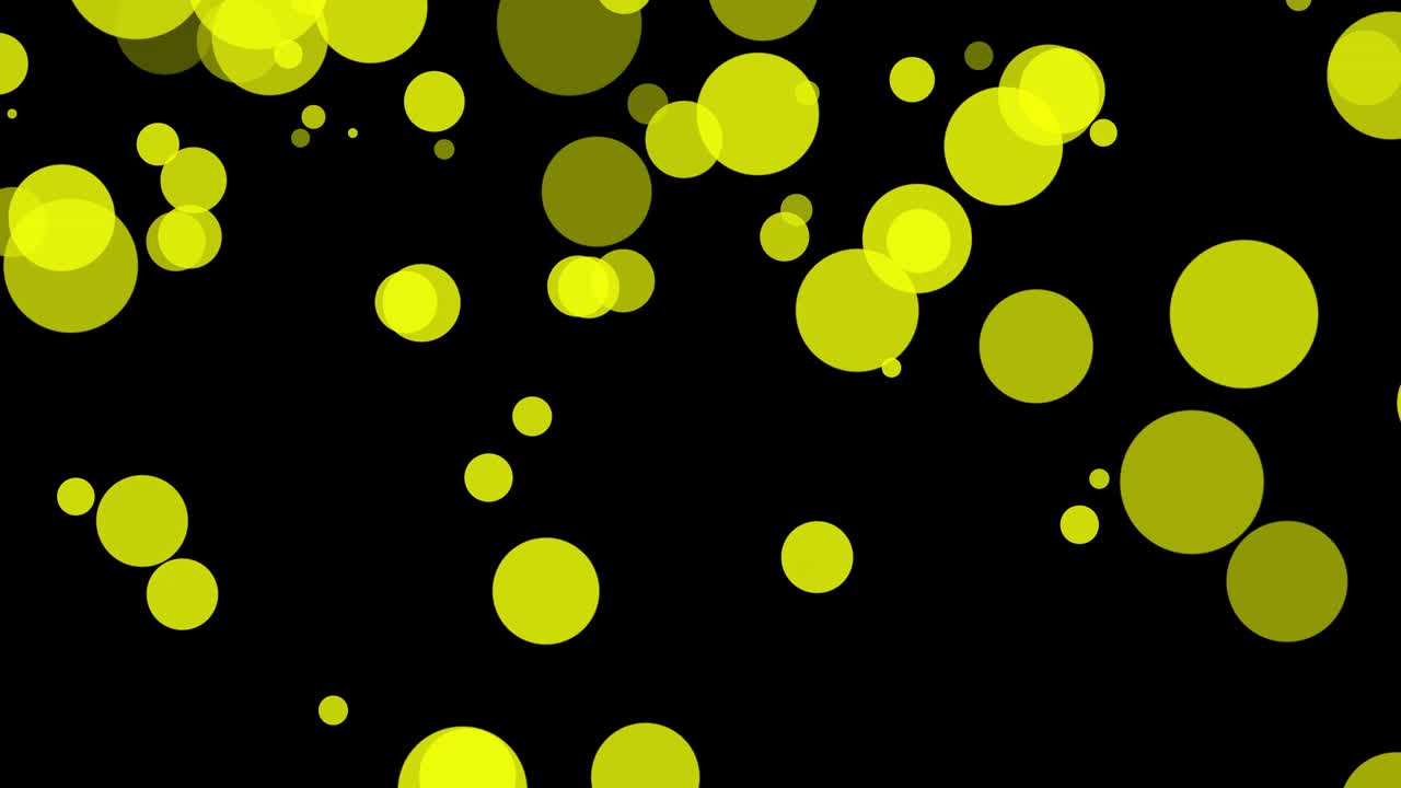 黒い背景に 動く円が描かれています
