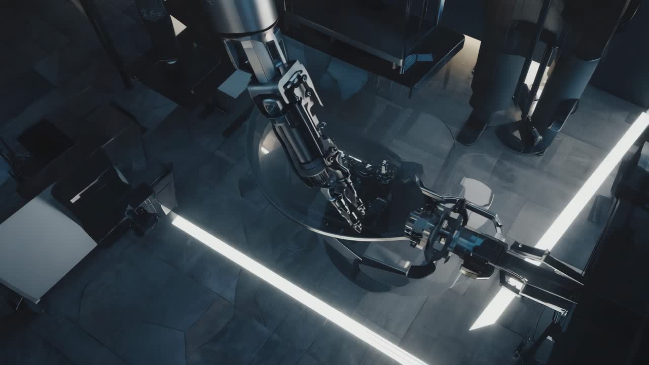 Robotic Arm in a Modern Industrial Setting