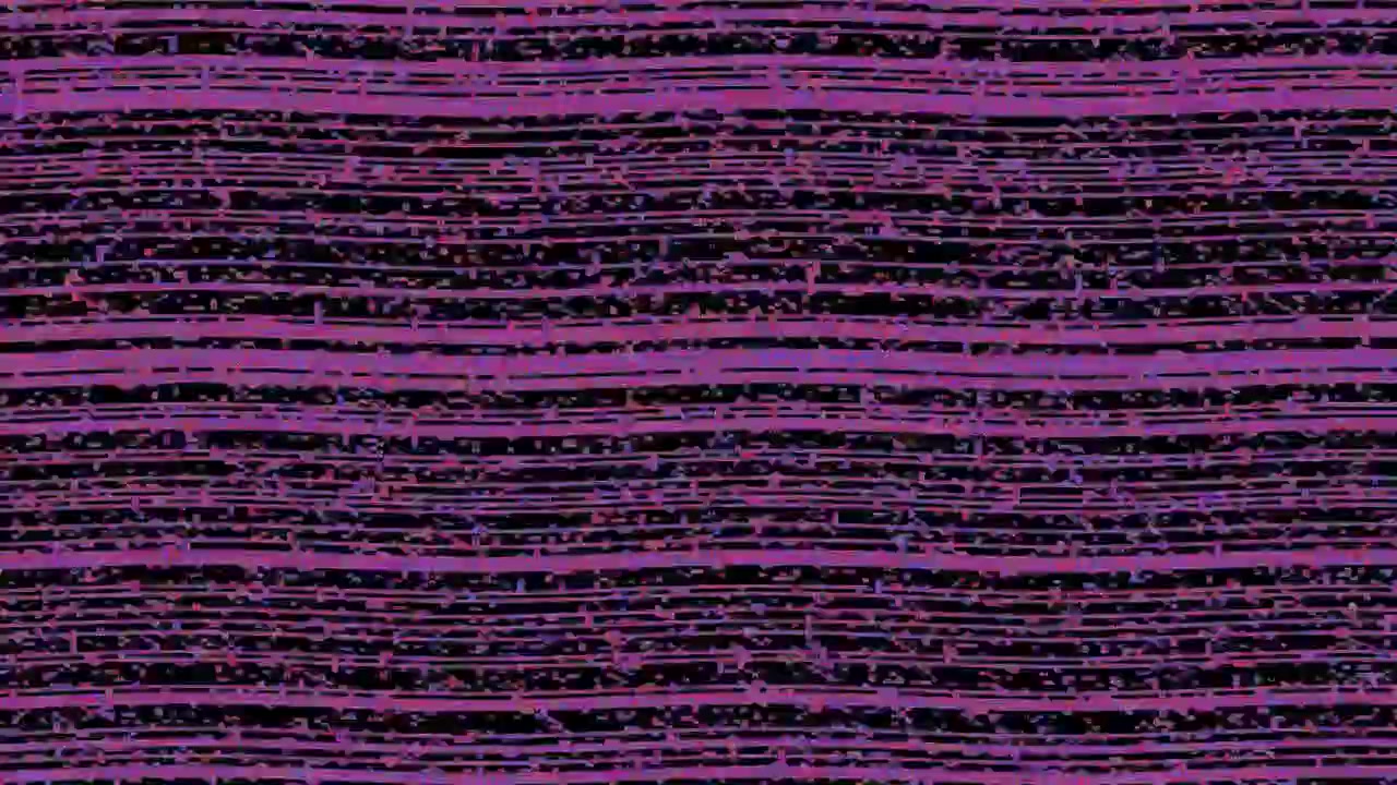 Abstract Digital Glitch Effect with Purple Horizontal Lines