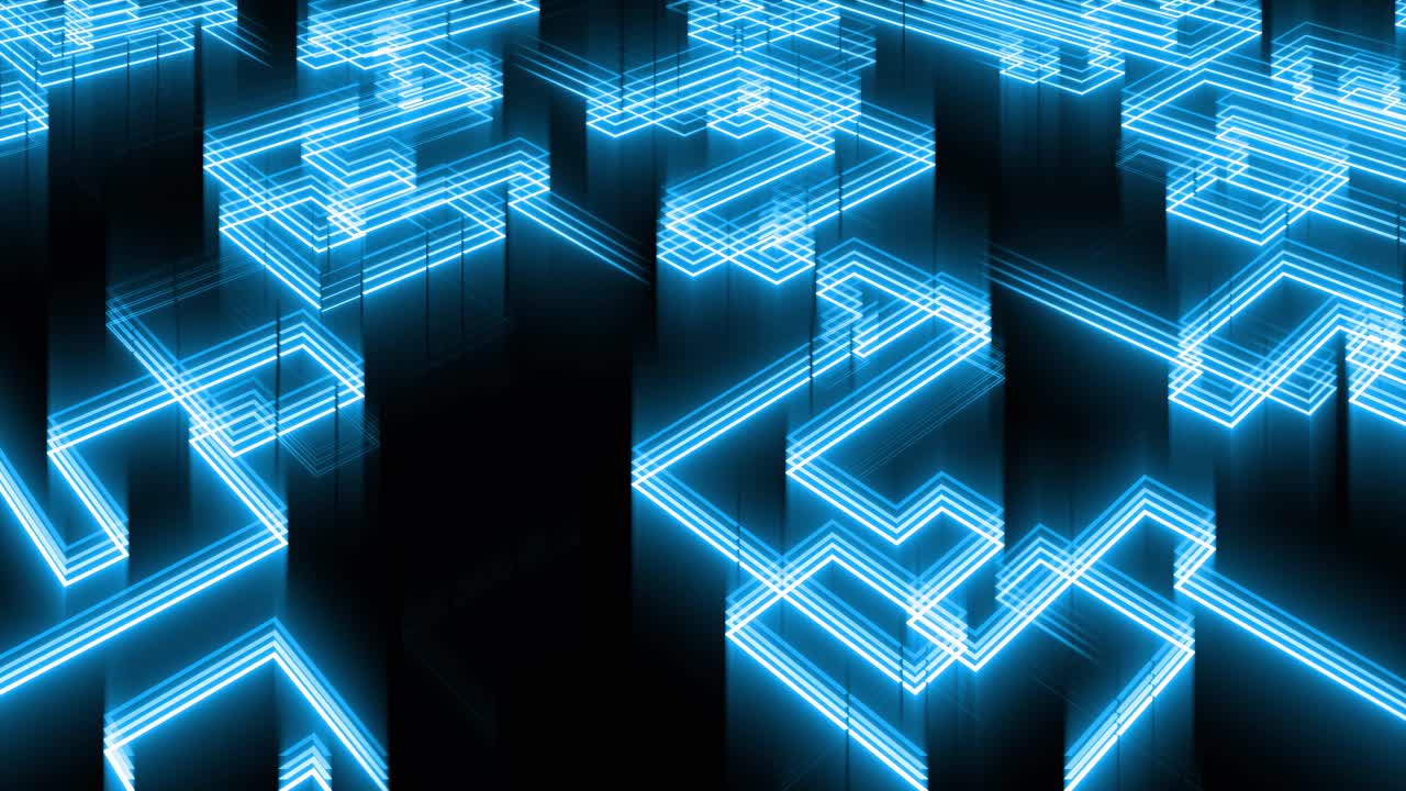 Abstract Neon Geometric Pattern