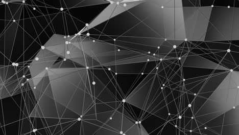 3d animation of geometric connected dots