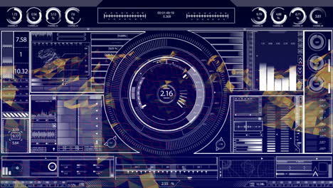 digital mix table animated with a digital moutains background