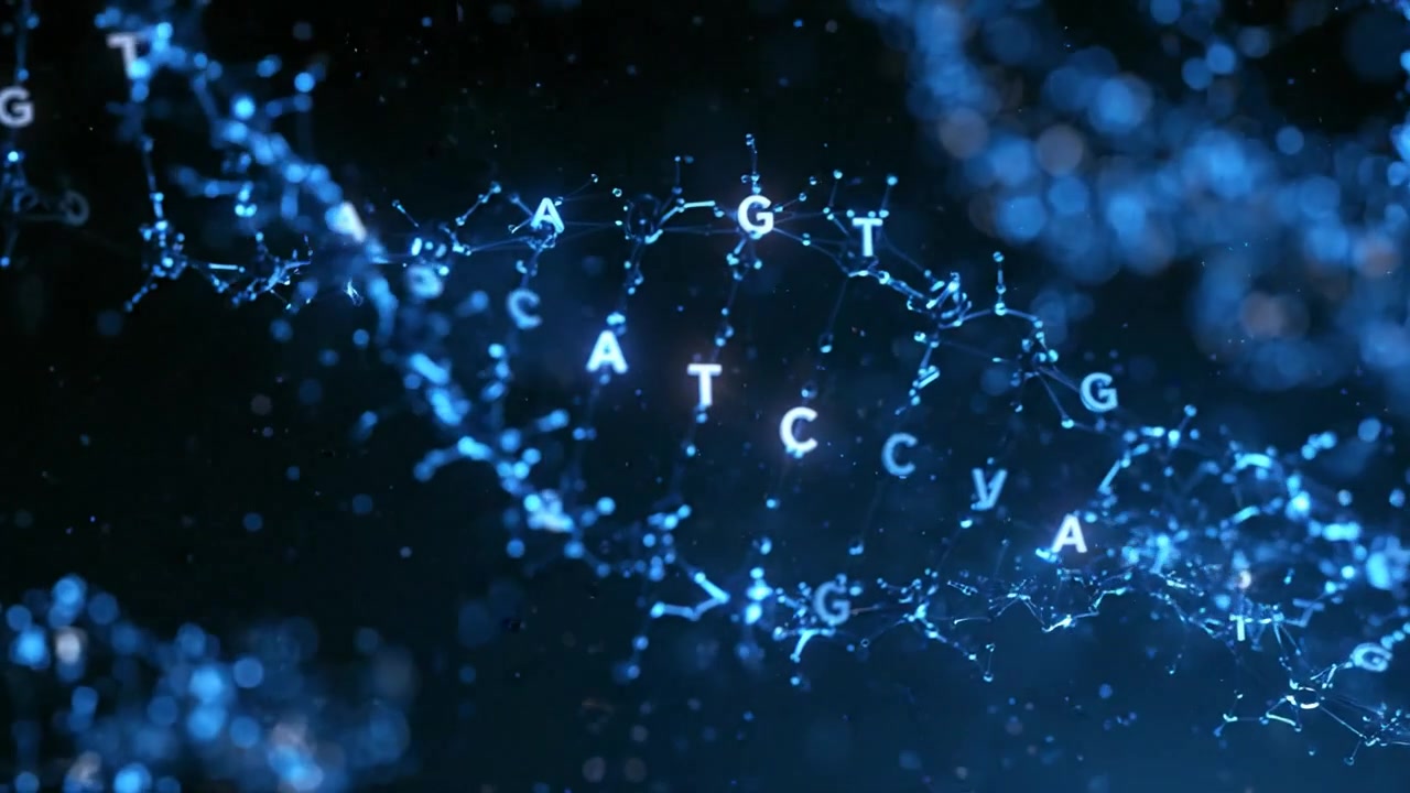 Glowing Blue Molecular Particles Forming a Complex Biological Network in Detailed Scientific Footage