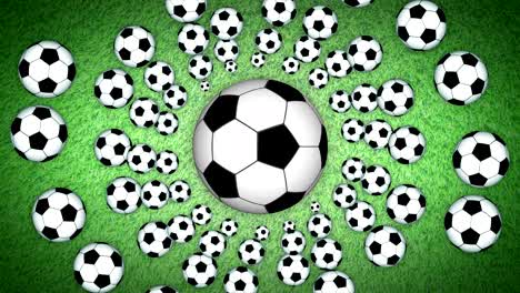 soccer ball animation, rendering, background, loop