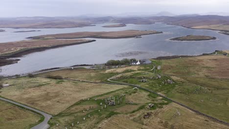 Point-of-interest-drone-shot-of-the-Callanish-Standing-Stones