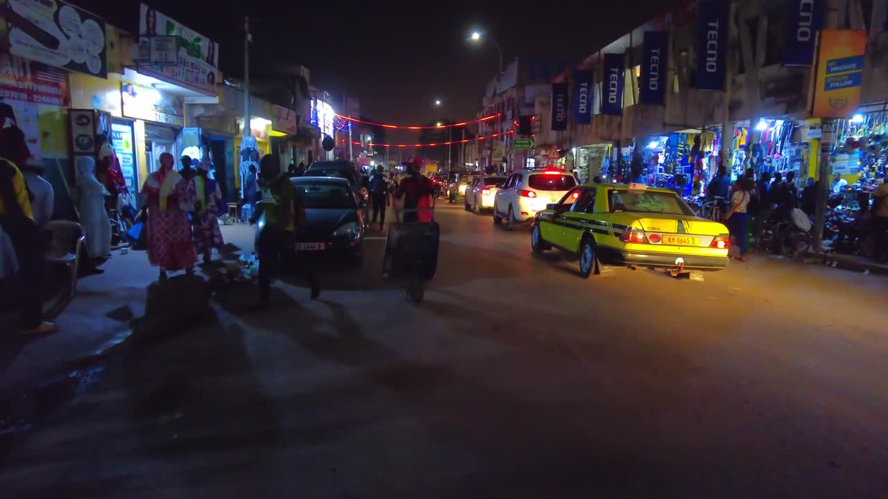 Night rush hour at Serekunda market