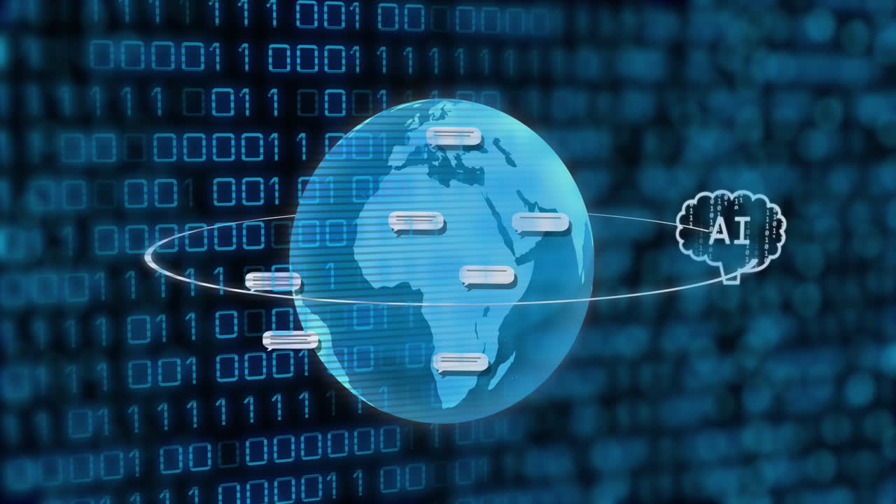 텍스트와 아이콘의 애니메이션, 바이너리 코딩을 통한 데이터 처리