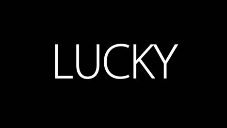 lucky text animation message motion graphics