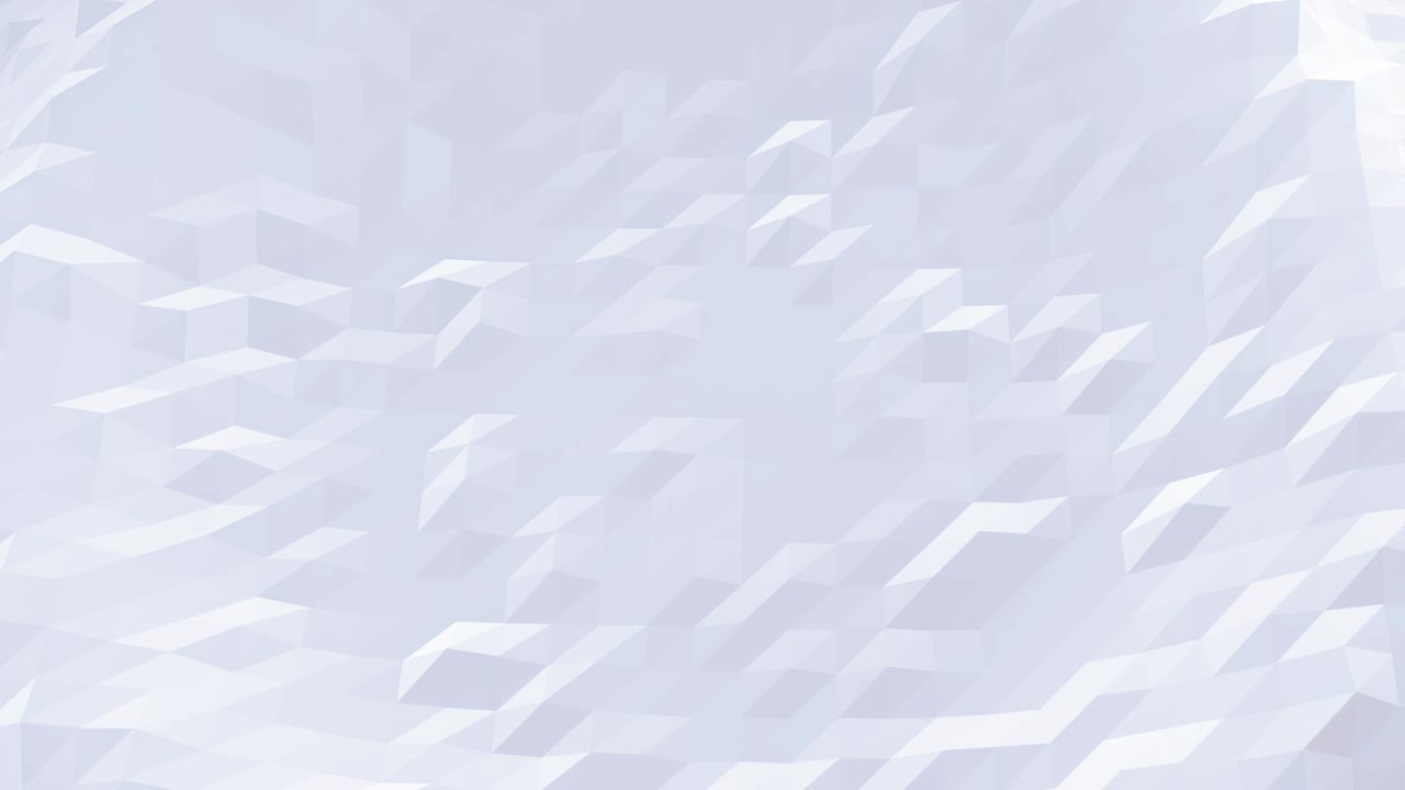 stylish creative abstract low poly background in 4k. Abstract waves move on glossy surface in loop. Smooth soft seamless animation. Simple minimalistic geometric bg. White