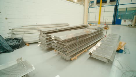 stacked metal blocks in a metal processing factory