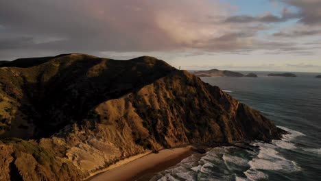 beautiful aerial reveal of northernmost point of new zealand